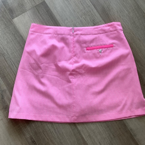 Lady Hagen pink pinstripe skort 10 - Picture 2 of 4